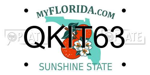 QKIT63 Florida License Plate