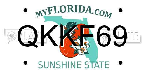 QKKF69 Florida License Plate