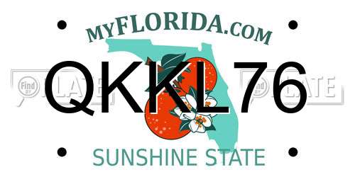 QKKL76 Florida License Plate
