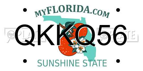 QKKQ56 Florida License Plate