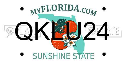 QKLU24 Florida License Plate