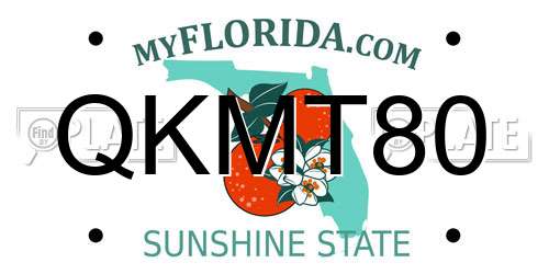 QKMT80 Florida License Plate