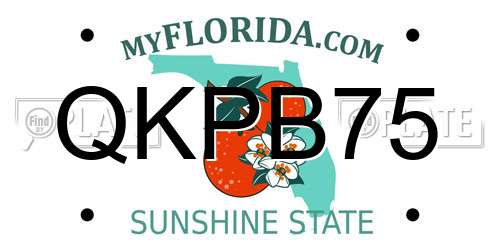 QKPB75 Florida License Plate