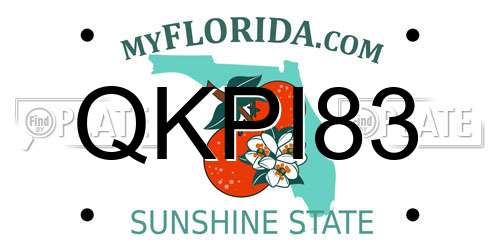 QKPI83 Florida License Plate