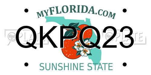QKPQ23 Florida License Plate