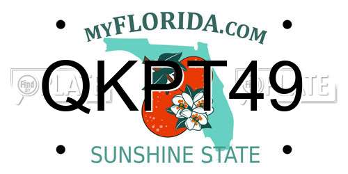 QKPT49 Florida License Plate