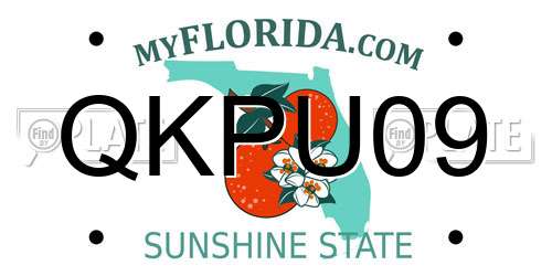 QKPU09 Florida License Plate