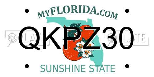 QKPZ30 Florida License Plate