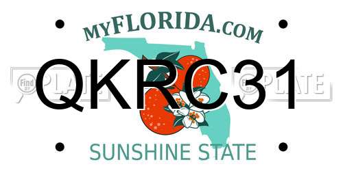 QKRC31 Florida License Plate
