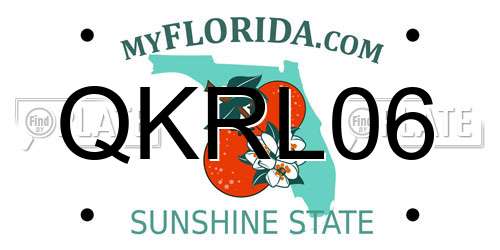 QKRL06 Florida License Plate