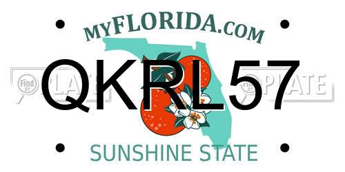QKRL57 Florida License Plate