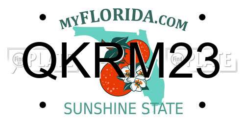 QKRM23 Florida License Plate