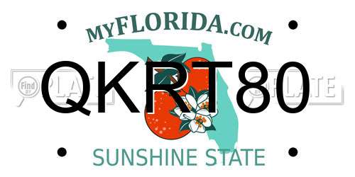 QKRT80 Florida License Plate