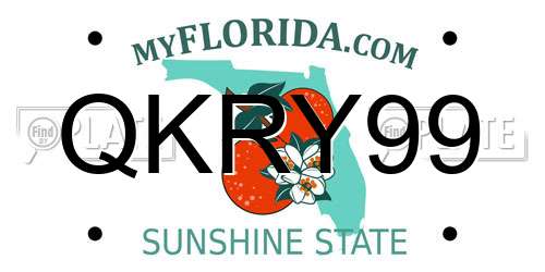 QKRY99 Florida License Plate