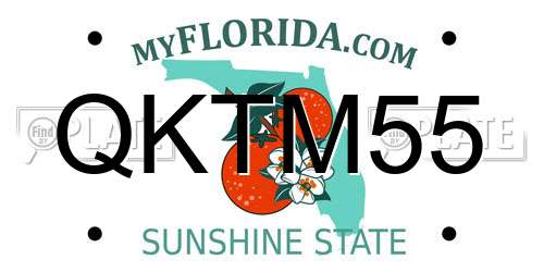 QKTM55 Florida License Plate