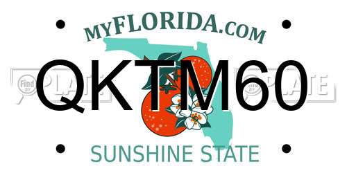 QKTM60 Florida License Plate