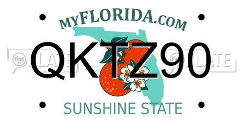 QKTZ90 Florida License Plate