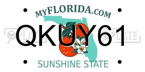 QKUY61 Florida License Plate