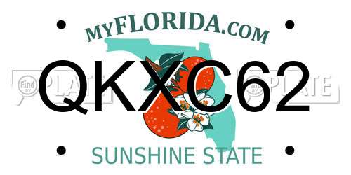 QKXC62 Florida License Plate