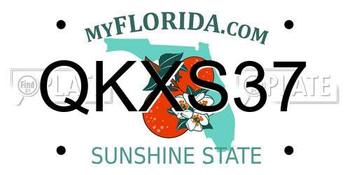 QKXS37 Florida License Plate