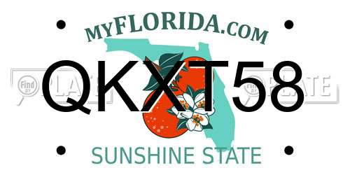 QKXT58 Florida License Plate