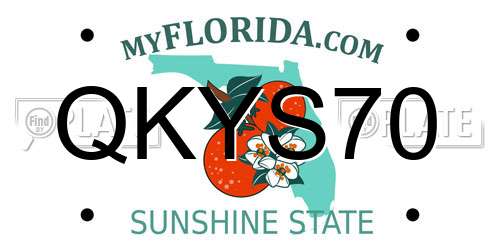 QKYS70 Florida License Plate