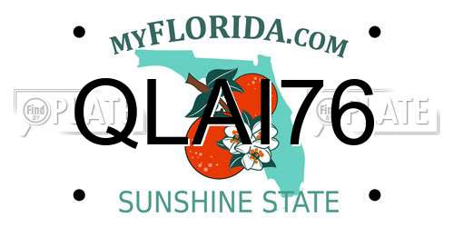 QLAI76 Florida License Plate
