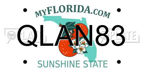 QLAN83 Florida License Plate