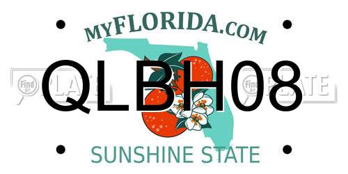 QLBH08 Florida License Plate