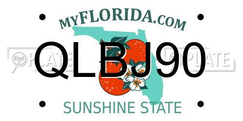 QLBJ90 Florida License Plate
