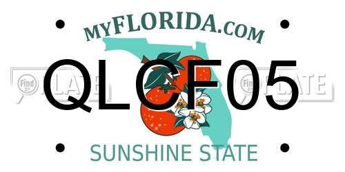 QLCF05 Florida License Plate