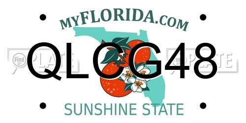 QLCG48 Florida License Plate