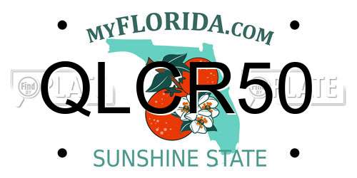 QLCR50 Florida License Plate