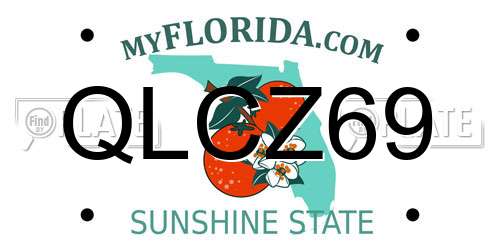 QLCZ69 Florida License Plate