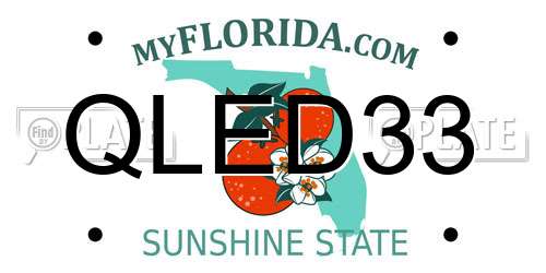 QLED33 Florida License Plate