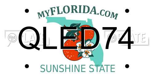 QLED74 Florida License Plate