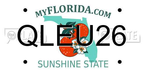 QLEU26 Florida License Plate