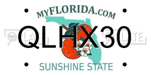QLHX30 Florida License Plate