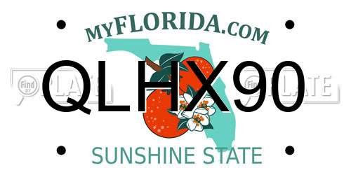 QLHX90 Florida License Plate