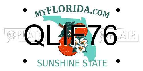 QLIF76 Florida License Plate