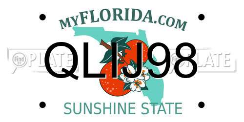 QLIJ98 Florida License Plate
