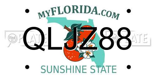 QLJZ88 Florida License Plate