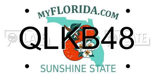 QLKB48 Florida License Plate
