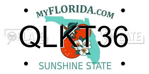 QLKT36 Florida License Plate