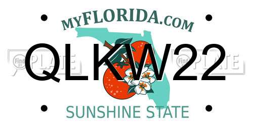 QLKW22 Florida License Plate