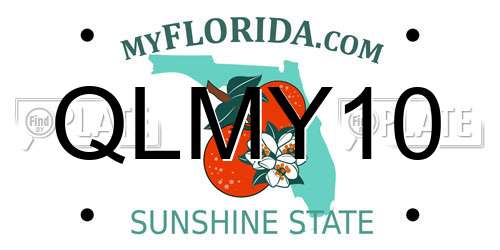 QLMY10 Florida License Plate