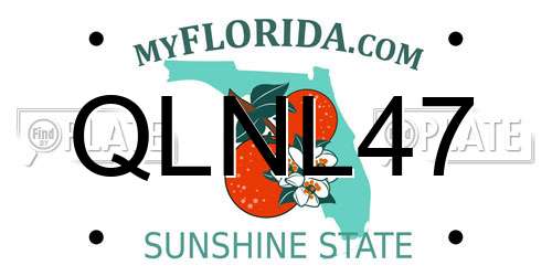QLNL47 Florida License Plate