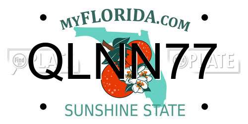 QLNN77 Florida License Plate