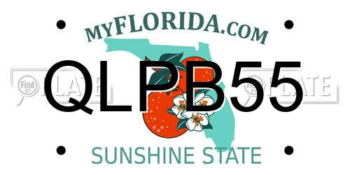 QLPB55 Florida License Plate