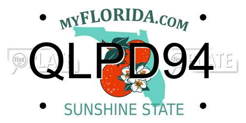 QLPD94 Florida License Plate